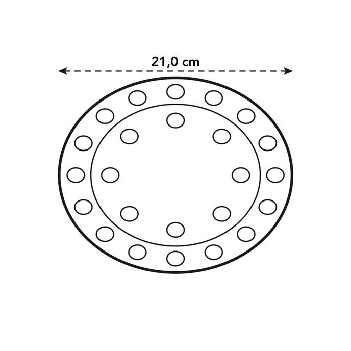 floorprotector rond 21cm transparant